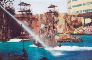 Waterworld Stunt Show in actie