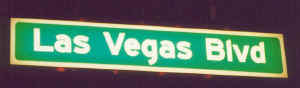 Straatnaambord Las Vegas Boulavard, alias 'The Strip'