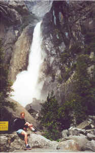 En van de drie delen van de Yosemite Falls