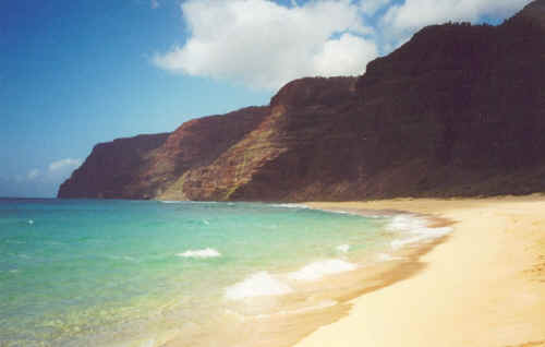 Polihale Beach, een van de mooiste stranden.